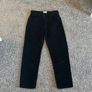 Everlane courduroy black ankle jeans